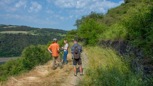 Das Outdoor-Team bei der Planung von Naturschutzmaßnahmen im Mittelrheintal