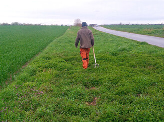Flächenbegehung am Wirtschaftsweg